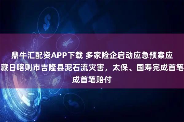 鼎牛汇配资APP下载 多家险企启动应急预案应对西藏日喀则市吉隆县泥石流灾害，太保、国寿完成首笔赔付
